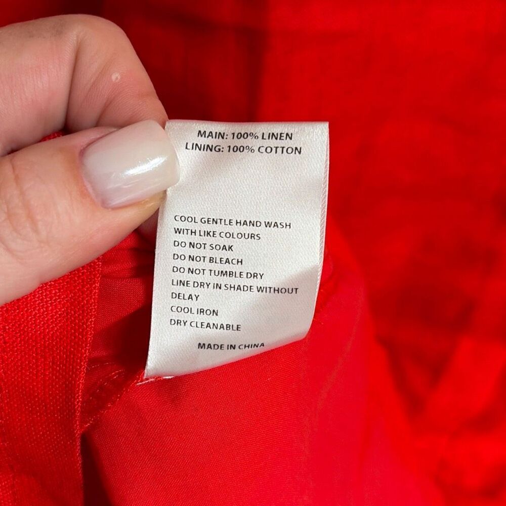 ✨SNEAKY LINK Lefka Midi Red Sz Large Dress✨ - Picture 16 of 16